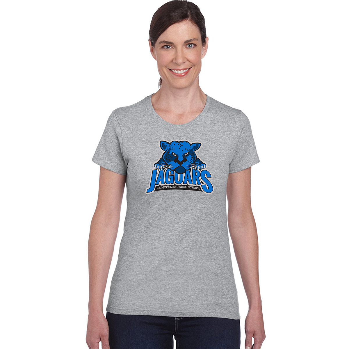 E. I. McCulley Jaguars Adult 100% Cotton T-Shirt Printed – #EIMJ5000P1 ...