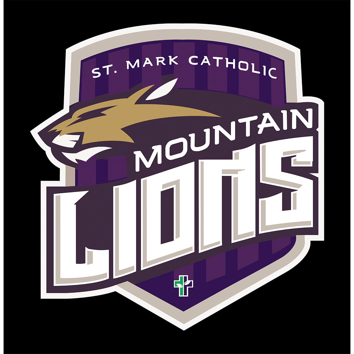 St. Mark Mountain Lions Beanie Style Winter Toque St Mark Logo on Front